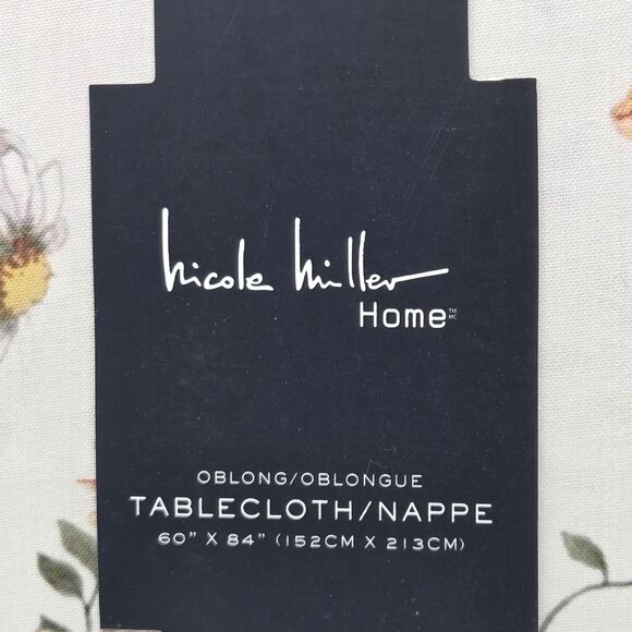 Nicole Miller Autumn Floral Tablecloth 60x84in Oblong Multi - Picture 4 of 11